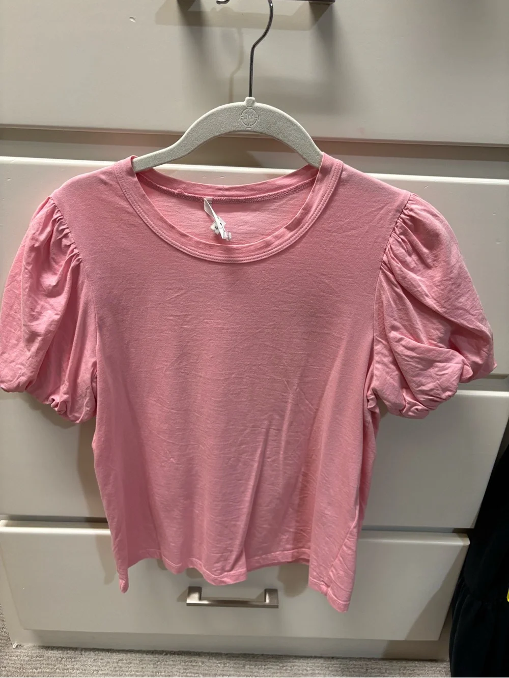 A.L.C. Pink Puff Sleeve Tee